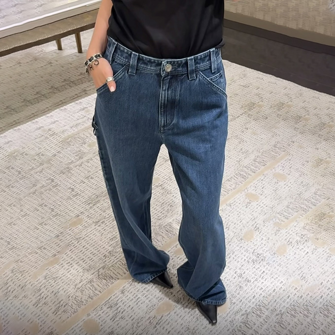 9A+ quality chanel denim wide-leg jeans